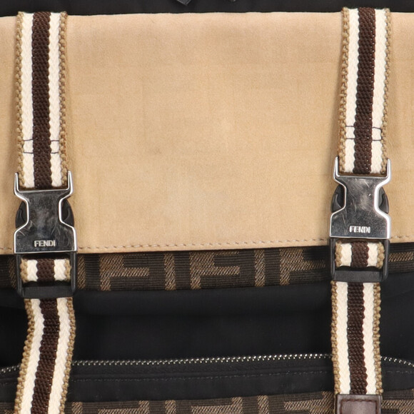Pre-owned Fendi Zucca Backpack/Daypack, Nylon 7VZ047, Men's